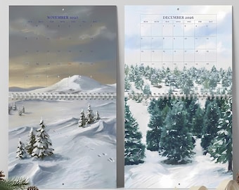 2026 Landscape Wall Calendar Four Seasons Scenic Art