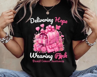 Postarbetare Bröstcancermedvetenhetst-t-shirt, Delivering Hope