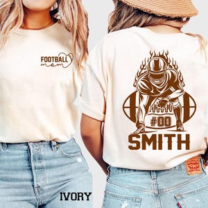 Sudadera personalizada para mamás de fútbol - Camiseta de fútbol con tu nombre - Camiseta de fútbol - Camiseta para el día del partido - Camiseta de la temporada de fútbol - Camiseta para mamás de fútbol