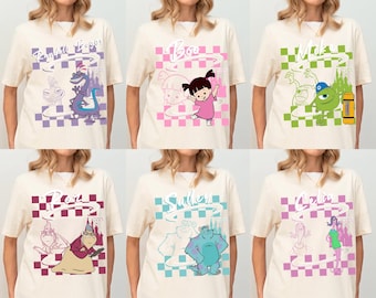 Disney Monsters Inc Mike Sulley University; Retro Vintage Style Custom Shirt, Scary Apparel