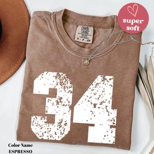 Comfort Colors® Custom Number Shirt, Game Day Number Shirt, Custom School Team Number Shirt, Personalized Sports Number, Custom Mascot Shirt