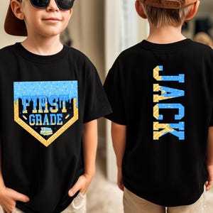 Custom Drip Back To School Kid Shirt,Personalized Boys Name Shirt,ice cream drip school tee,First Grade Shirt,1st Day Of School,Kindergarten