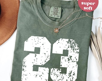 Comfort Colors Custom Number Shirt, Personalized Game Day Tee