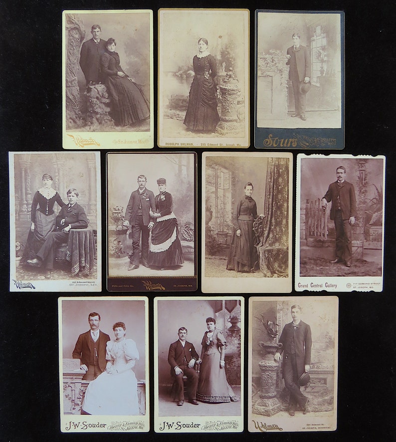 Lot of 10 Victorian Cards of Adults & Couples All St. Etsy
