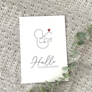 Babykarte Geburtskarte Hallo kleines Wunder
