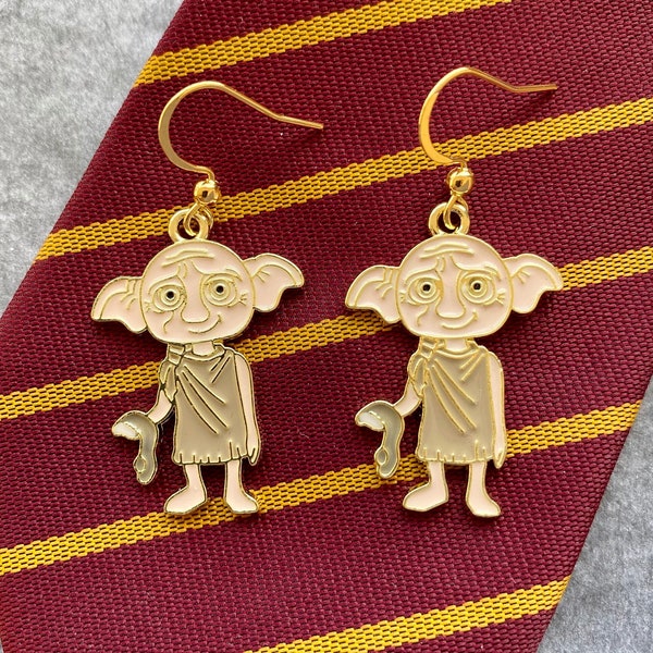 Harry Potter Inspired Earrings. Dobby  Earrings. House Elf Earrings. Harry Potter Jewellery. Harry Potter Stocking Filler.