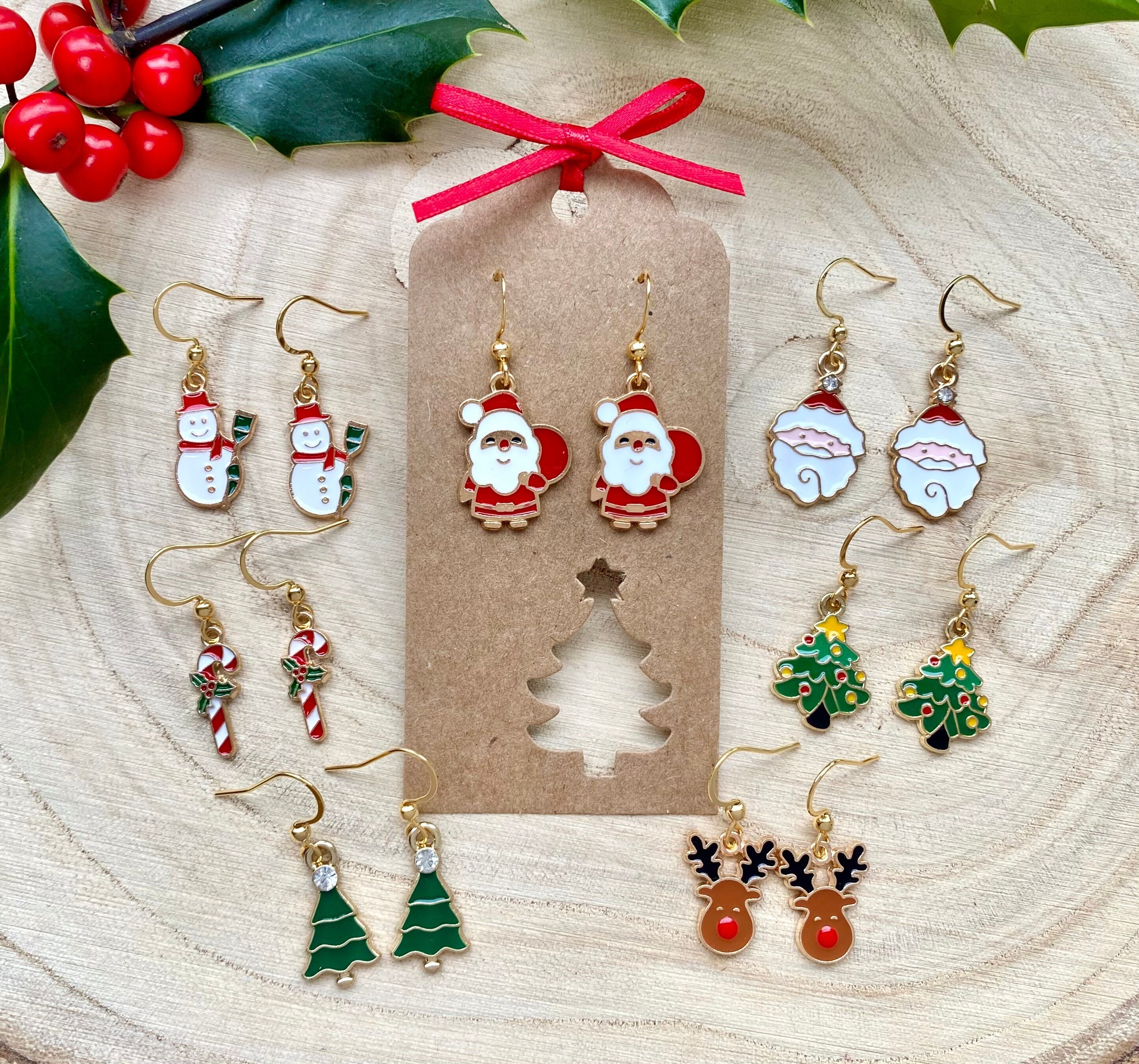Novelty Christmas Earrings Hypoallergenic Stainless Hooks Etsy UK