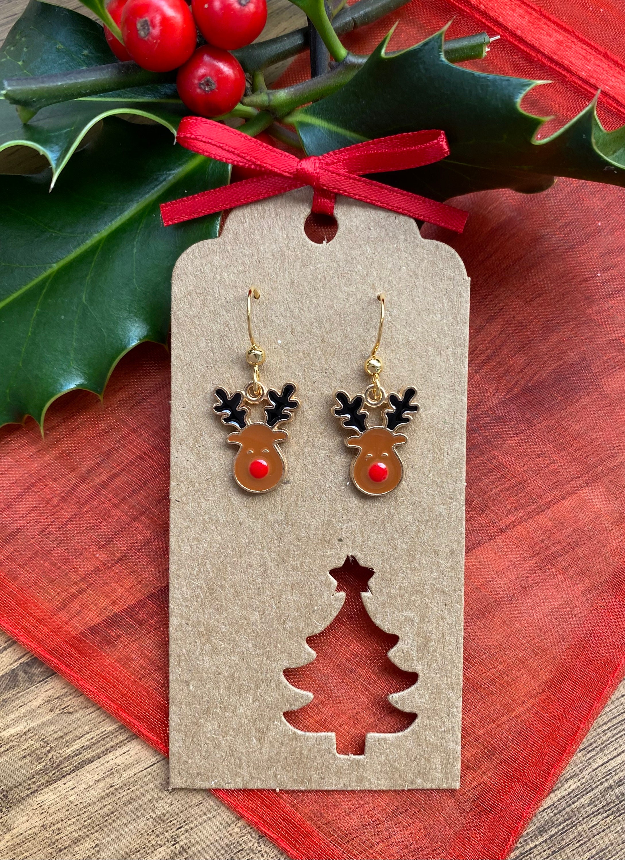 Novelty Christmas Earrings Hypoallergenic Stainless Hooks Etsy UK