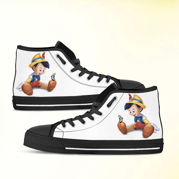 Drink water Lijkt op dam Pinocchio Shoes High Top Sneakers. Birthday Gift. Custom - Etsy