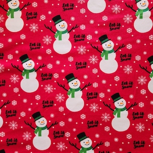 Snowman Pajamas-Family Christmas-Classic Flannel Men&#39;s Pajamas-Women&#39;s Pajamas-Gender Neutral-Young Adult Pajamas-Red and White Pajamas
