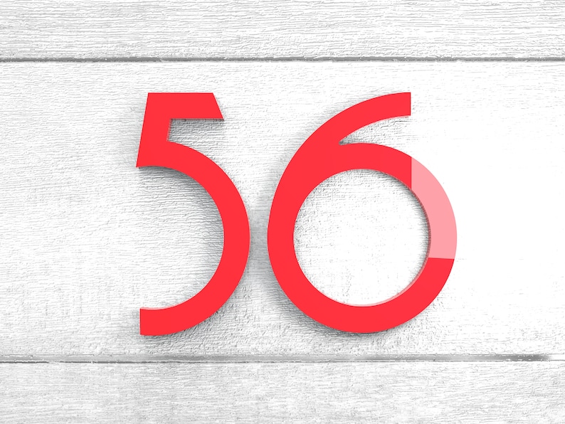 Art Deco Mailbox Door Number Modern House Numbers Custom Etsy