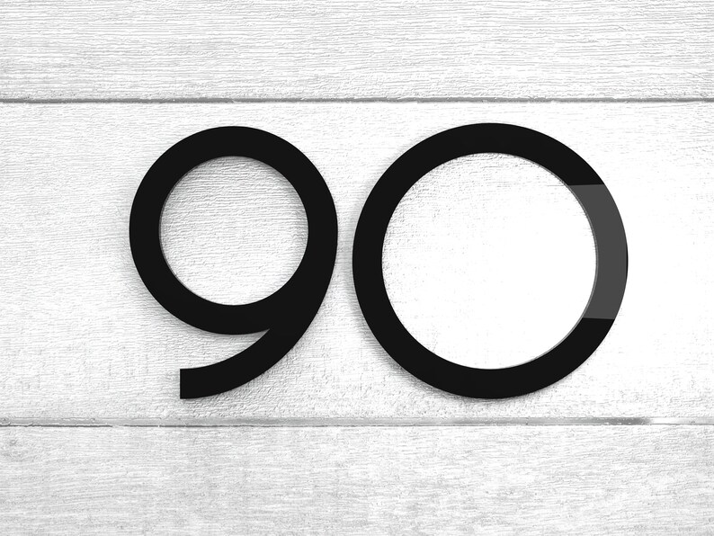 Art Deco Mailbox Door Number Modern House Numbers Custom Etsy