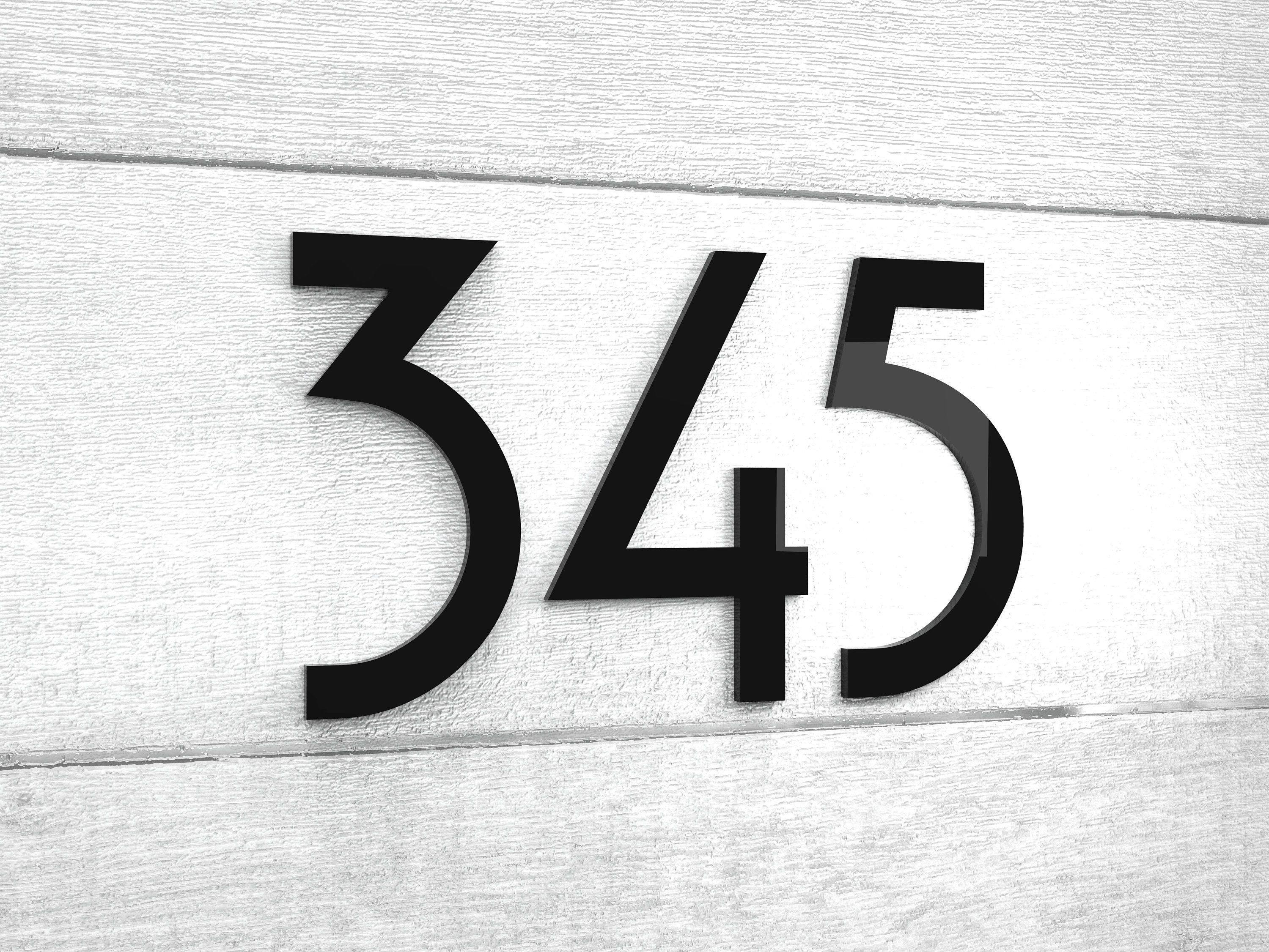 Art Deco Mailbox Door Number Modern House Numbers Custom Etsy