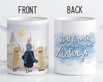 Tazza personalizzata per la scuola del mago dell'animale domestico, tazza per cani personalizzata, regalo per amico, tazza guidata personalizzata unica, regalo personalizzato, regalo di San Valentino