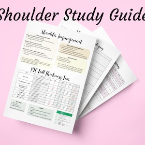 11 page Shoulder Physical Therapy Study Guide for OCS/NPTE