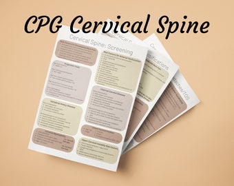 6 Page Study Guide of CPR/CPG for Cervical spine for OCS exam