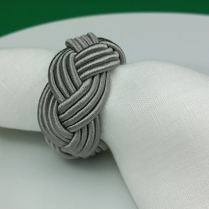 Anel de guardanapo de rayon cinza, anel de guardanapo de marinheiro, suporte de guardanapo de cabeça de turco, decoração de mesa, decoração de jantar de dia de ação de graças, decoração de mesa de casamento