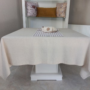 Easter Table Decor, Linen Tablecloth, Long Size Tablecloth, Perfect Mitered Linen Tablecloth, Various Color Tablecloth, Wedding Table Decor