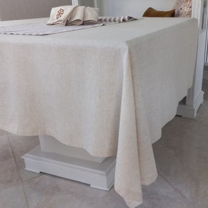 Linen Tablecloth, Long Size Tablecloth, Perfect Mitered Linen Tablecloth, Various Color Tablecloth, Wedding Table Decor, Big Size Tablecover