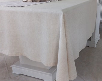 Linen Tablecloth, Long Size Tablecloth, Perfect Mitered Linen Tablecloth, Various Color Tablecloth, Wedding Table Decor, Big Size Tablecover