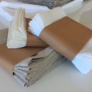 Wholesale Hemstitched Linen Napkin, Bulk Linen Napkin, White Luxury Linen Napkin, Bulk Linen Wedding Napkin, Wholesale Linen Cocktail Napkin