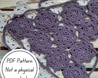 Bohemian Floral Crochet Bandana Pattern (PDF Download)
