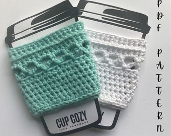 crochet cup cozy pdf pattern