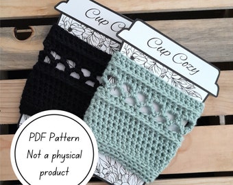 crochet cup cozy pdf pattern