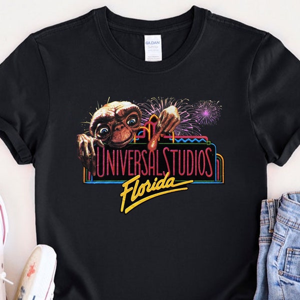 Universal Studios Florida Tee, Vintage 90s E.T , Vtg ET Movie Film Promo Shirt, Back To The Future Movie Tee Shirt, 90s Retro, Unisex Shirt