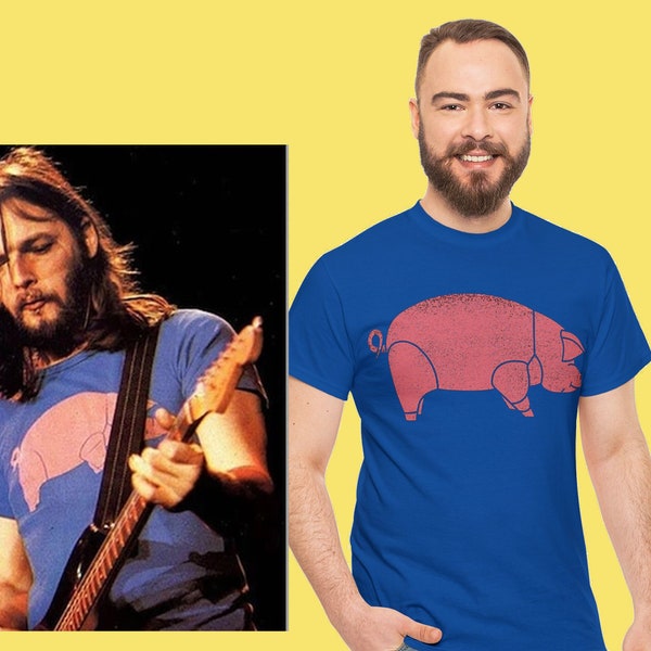 David Gilmour Pig, Pink Floyd Animals T Shirt, As worn by, the wall syd barrett, roger waters, dark side moon ,Graphic Tee, Unisex Shirt