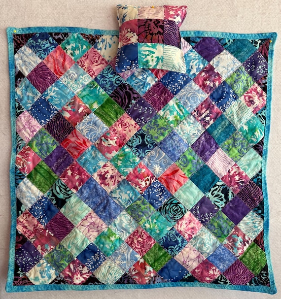 DOLL QUILT, with Matching Pillow