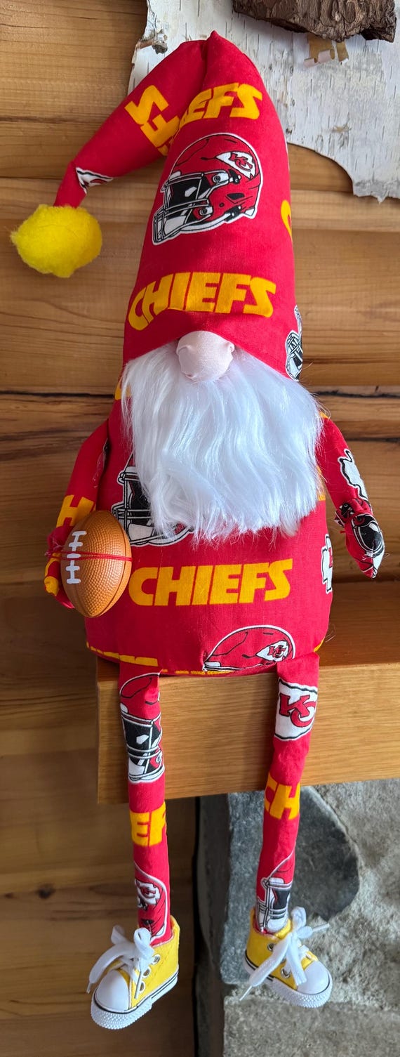 NFL KC Chiefs Sitting Gnome.