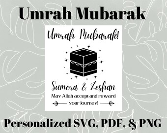Personalized Umrah Mubarak Gift (Digital Download)