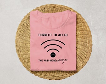 Connect to Allah Prayer Design: Islamic SVG, PNG, PDF (Digital Download)