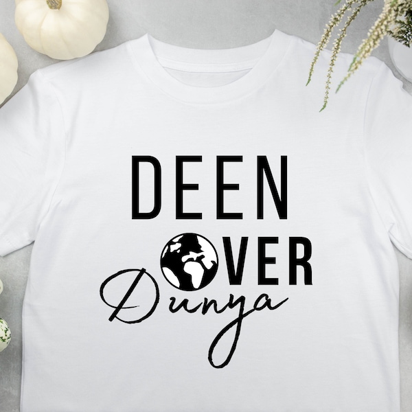 Deen Over Dunya, SVG, PNG, PDF, Cut Files, World, Earth, Silhouette et Cricut, Digital, Islamic Svg, Muslim Svg, Deen, Planet Svg