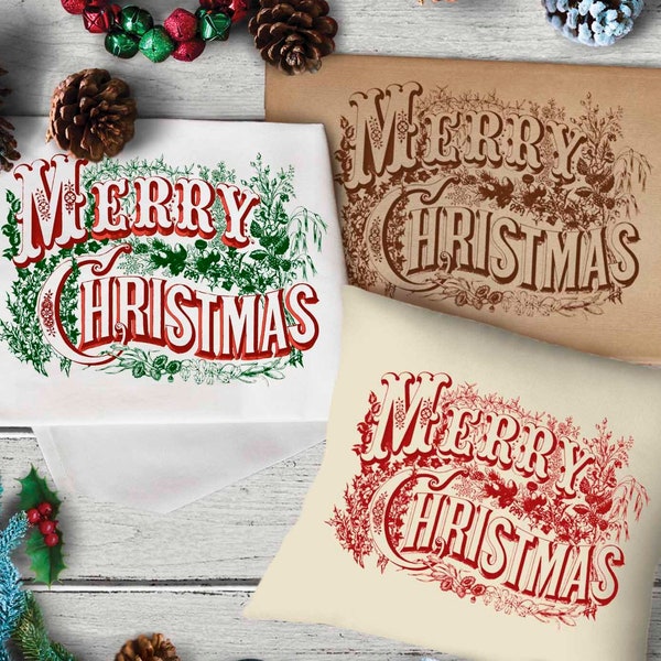 Vintage Merry Christmas Sign PNG for sublimation, Victorian Print, digital printable. Rustic Country Christmas Banner wall art, Farmhouse