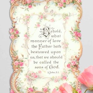 Christian Wall Art & Journal Card, Bible Verse Card, Scripture Card, Religious Christian Art, Christian Sticker, Printable Digital Download