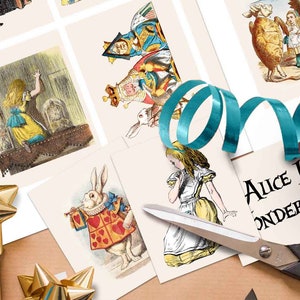 Alice im Wunderland Party Tags Etiketten Aufkleber Eat Me, Drink Me, druckbare Tags, Gefälligkeiten Tea Party Mad Hatter Digital Download Junk Journal