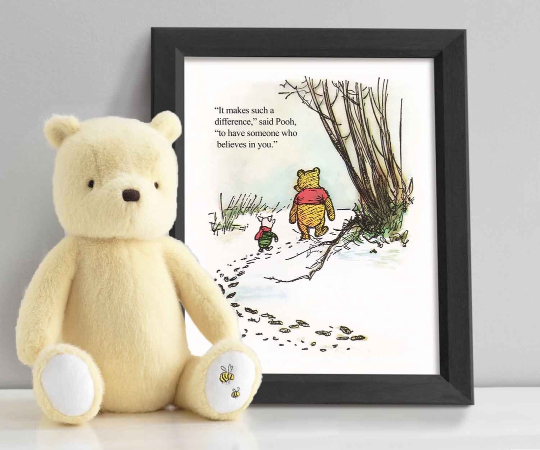 Winnie the Pooh Quote Print, Classic Winnie the Pooh Printable Wall Art ...