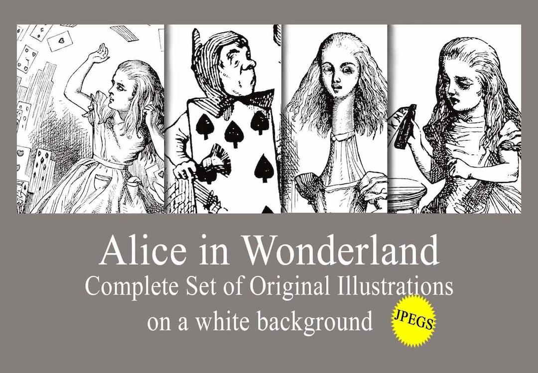 Alice in Wonderland Printable Book Pages, Vintage Alice Junk Journal ...