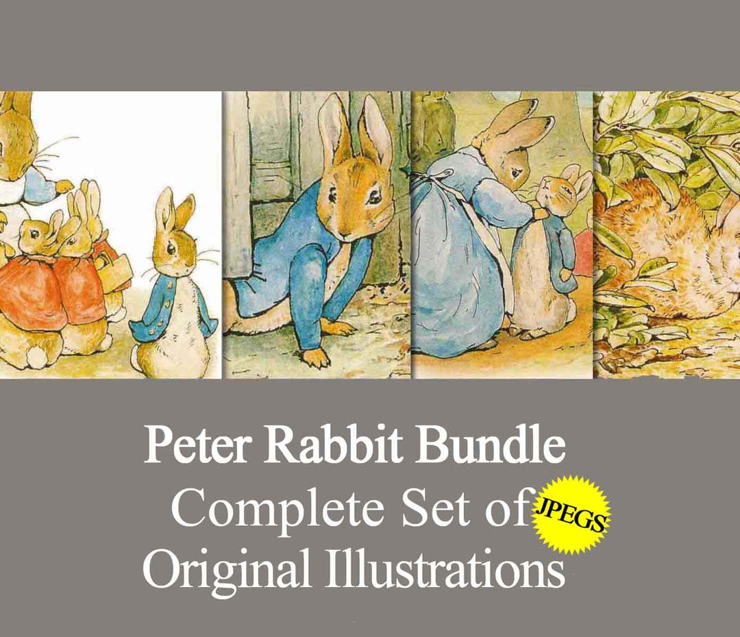 Peter Rabbit Decor Printable Digital Download Pastel Wall Art for Baby ...