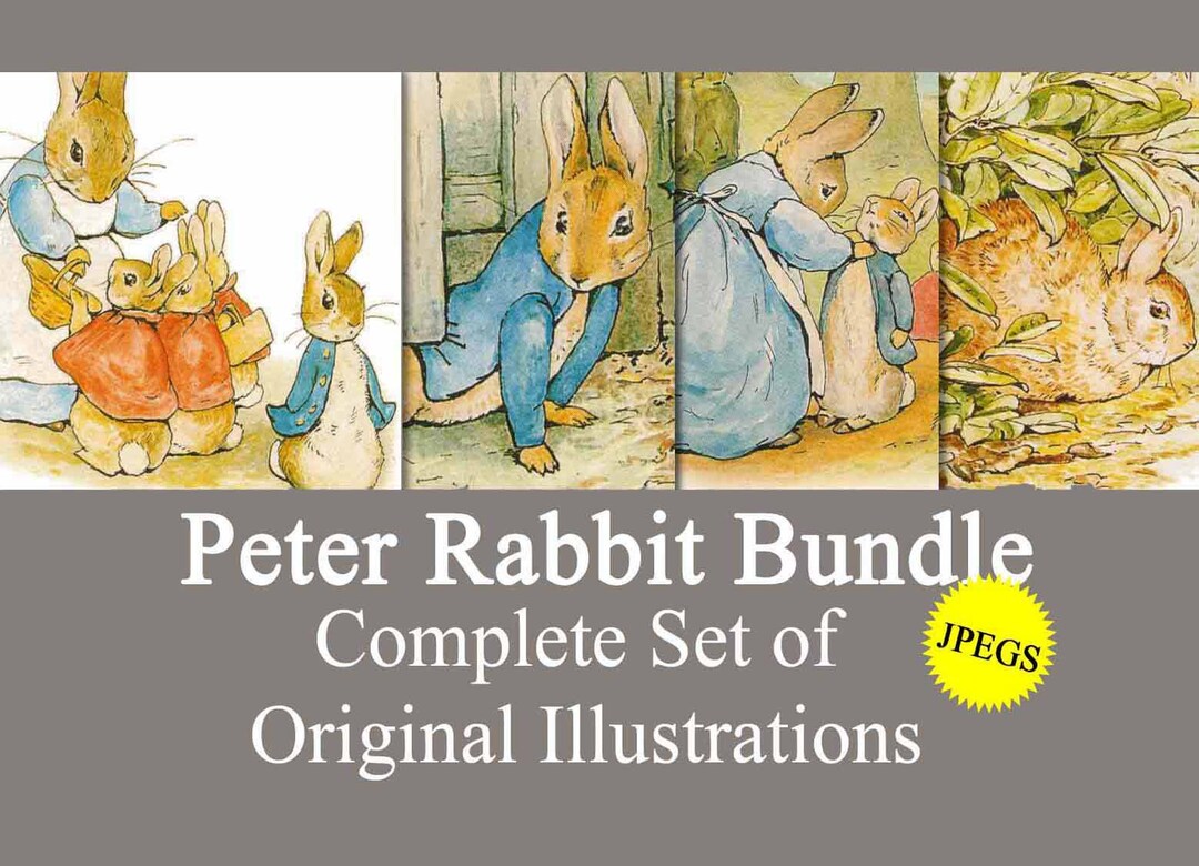 Peter Rabbit Decor Printable Digital Download Pastel Wall Art for Baby ...