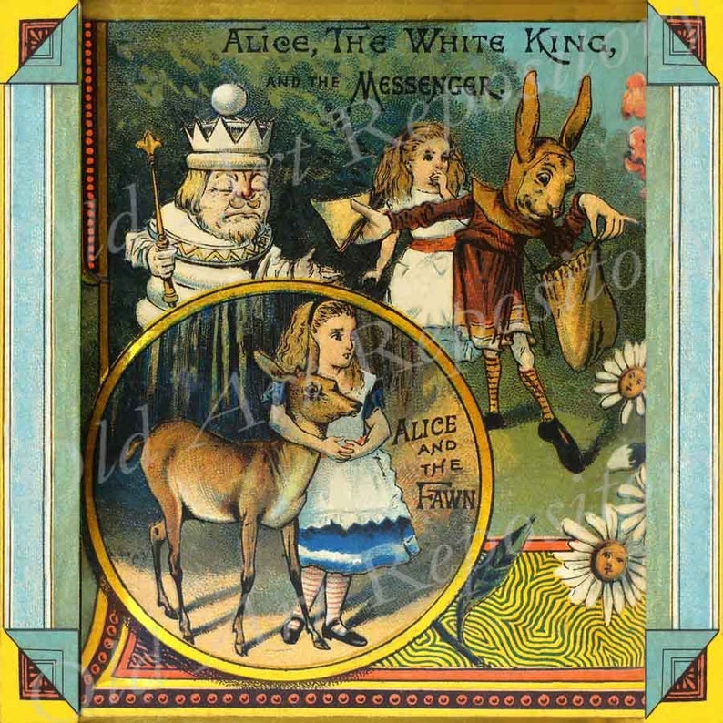 Vintage Alice in Wonderland Printable Wall Art Unique Alice Etsy