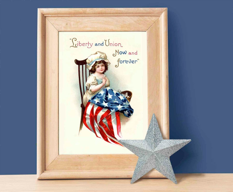Patriotic Vintage Image Download Victorian Postcards American Etsy