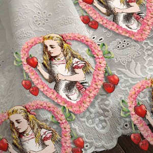 Alicja w Krainie Czarów Walentynkowa Karta Clipart, Klasyczne Walentynki W Klasie, Słodkie Kwiatowe Serca Do Wydrukowania Do Pobrania, Nauczyciel, scrapbooking