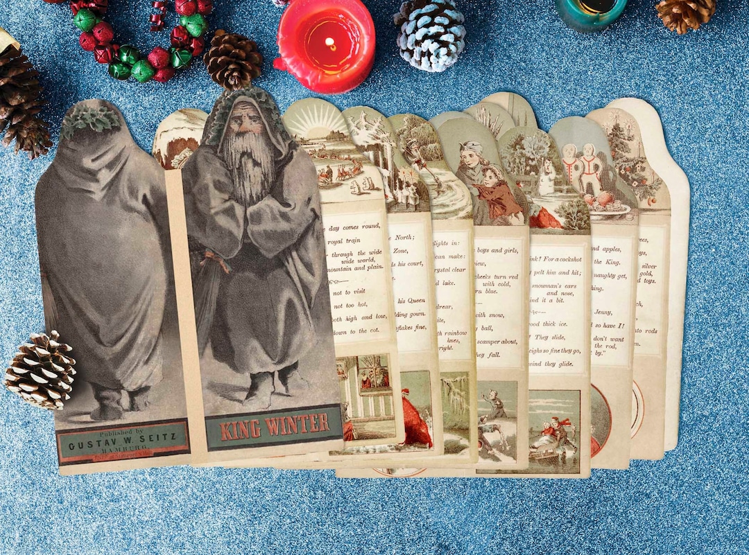 Antique Children's Christmas Book Vintage Digital Printable, Santa ...