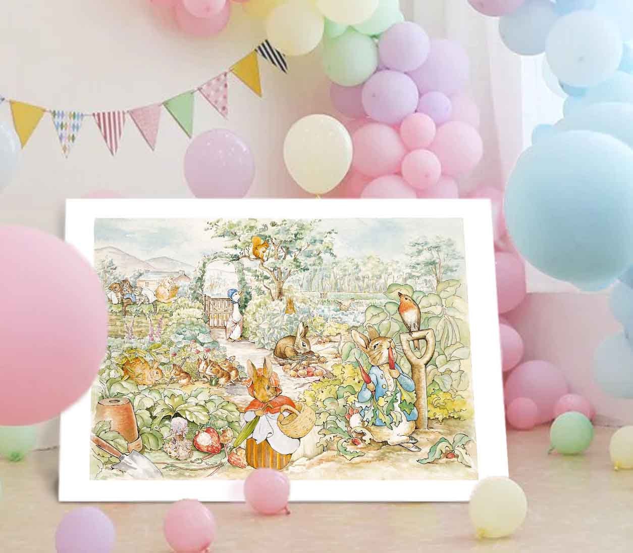 Peter Rabbit in Mr. Mcgregor's Garden Decor for Baby Shower, Digital ...