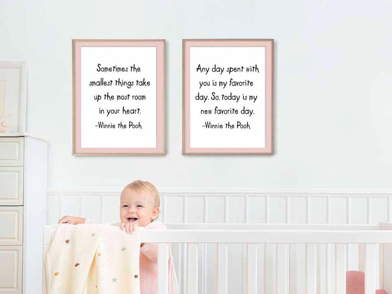 Winnie the Pooh Quotes Print Set, Classic Winnie the Pooh Printable