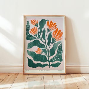 A4 Riso Print „no rain no flowers“ – Wall Art, Kunstdruck, Poster, Illustration