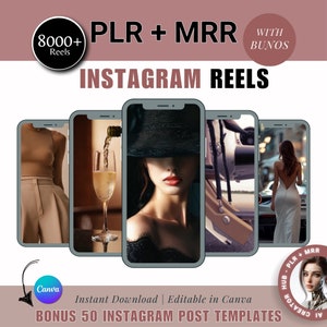 8000+ Faceless Aesthetic Luxury Videos Photo Bundle for Instagram Reels, Faceless Digital Marketing Videos Master Resell Rights, PLR, Canva